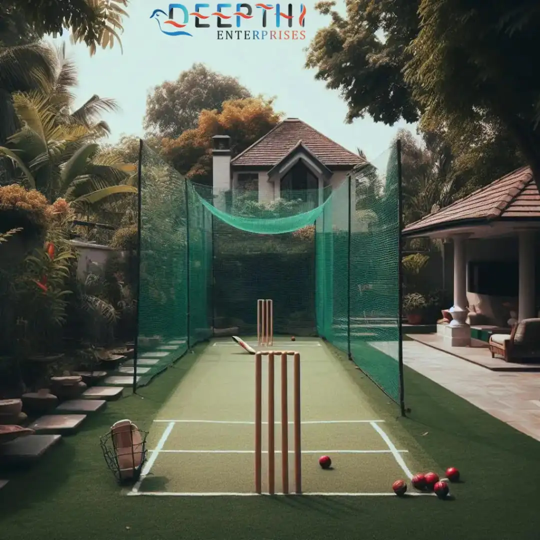 Cricket Practice Nets Set Up