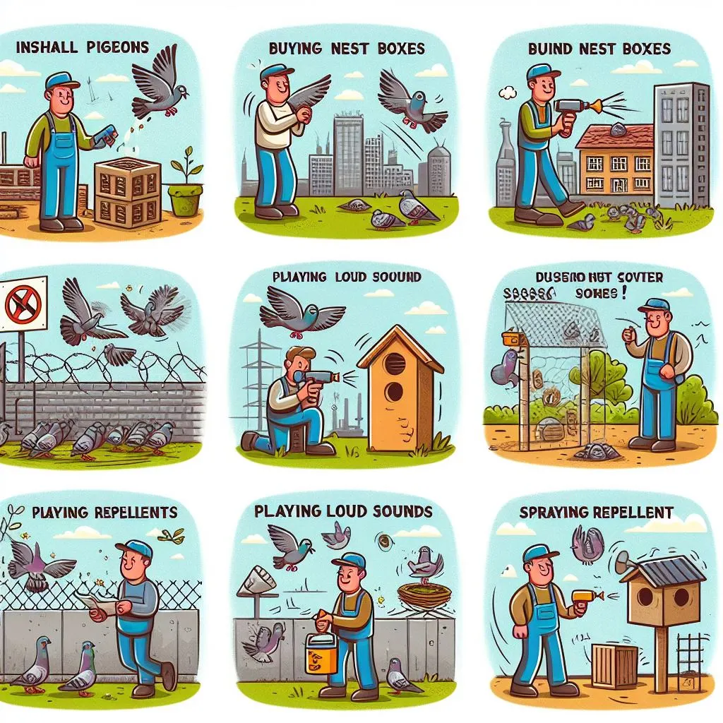 how to keep pigeons away from home